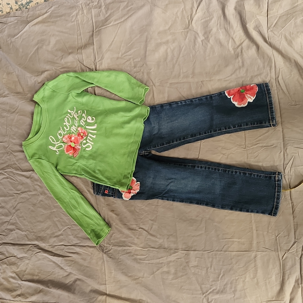 Gymboree sz 4 Burst of Spring jeans & tee